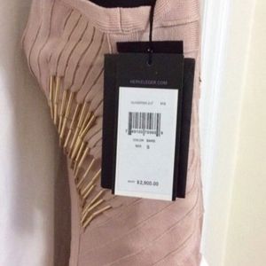 Hervé Leger Nude W/ Gold Hardware